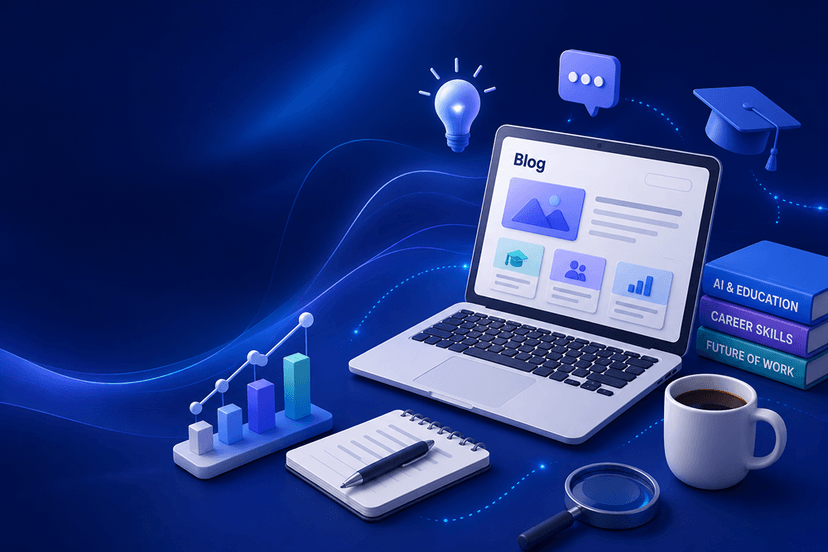 Diverse team at laptop with AI and brain icons above